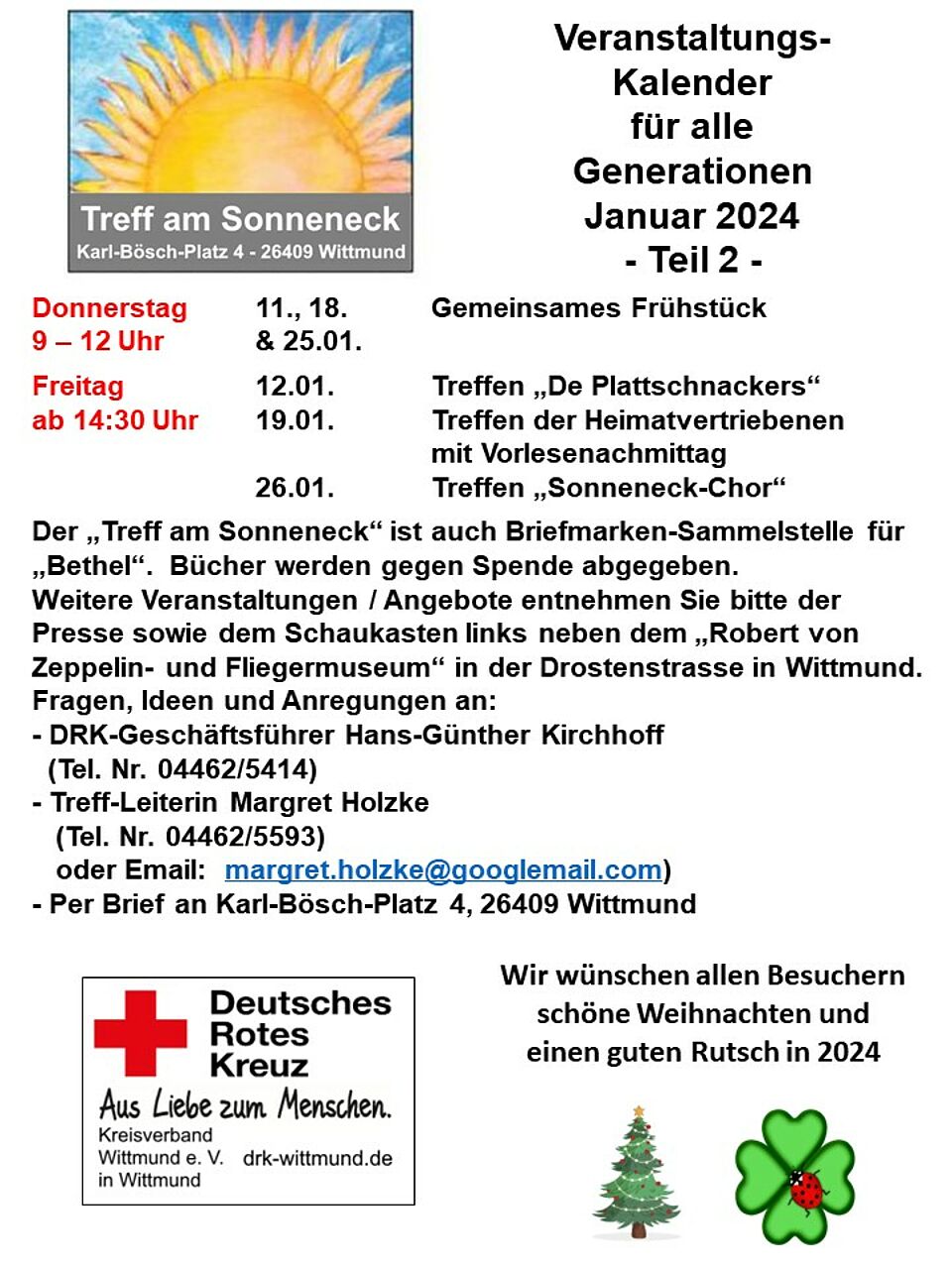 Veranstaltungskalender Januar 2024 II