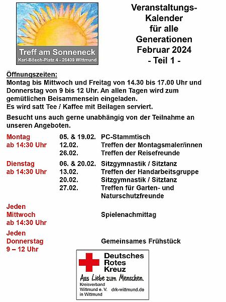 Veranstaltungskalender Februar 2024 I