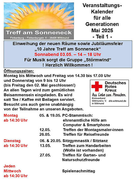 Veranstaltungskalender Sonneneck