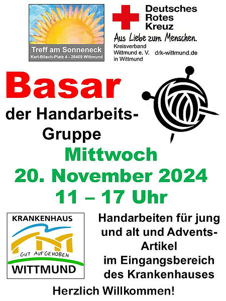Basar Handarbeiten Treff am Sonneneck Krankenhaus November 2024