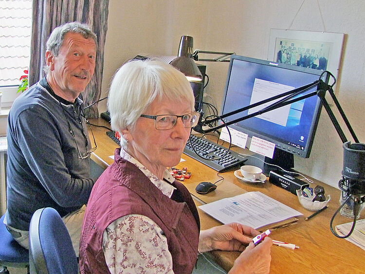 Im Studio, Manfred Andreas und Gisela Claußen