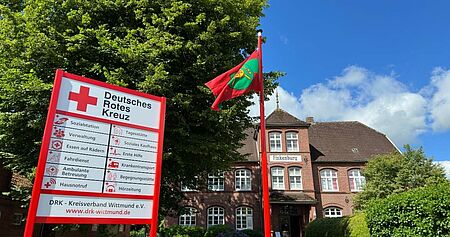 DRK Kreisverbandes Wittmund in der Finkenburgstraße 14 mit Informationen zu den Angeboten des DRK.
