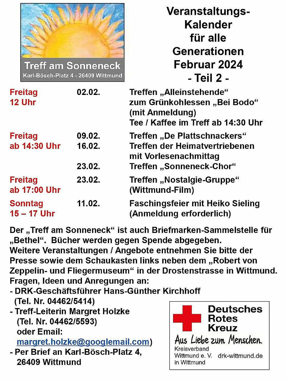 Veranstaltungskalender Februar 2024 II