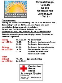 Veranstaltungskalender Januar 2024 II