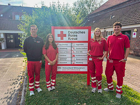 Das Werbeteam des DRK Wittmund in der zweiten Woche der Fördermitgliedergewinnung